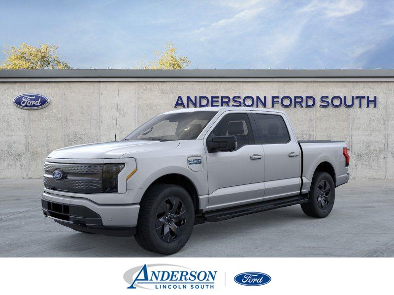 Iconic Silver 2025 Ford F-150 Lightning Pickup Truck All-Wheel Drive 1-Speed Dual Clutch