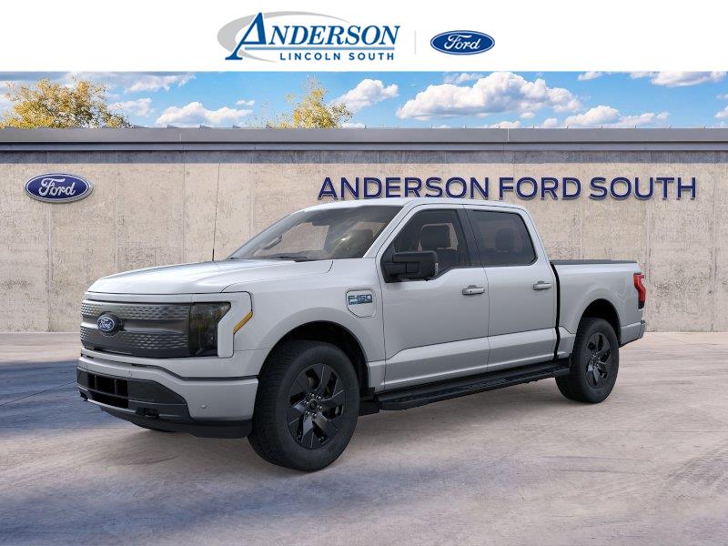 Iconic Silver 2025 Ford F-150 Lightning Pickup Truck All-Wheel Drive 1-Speed Dual Clutch