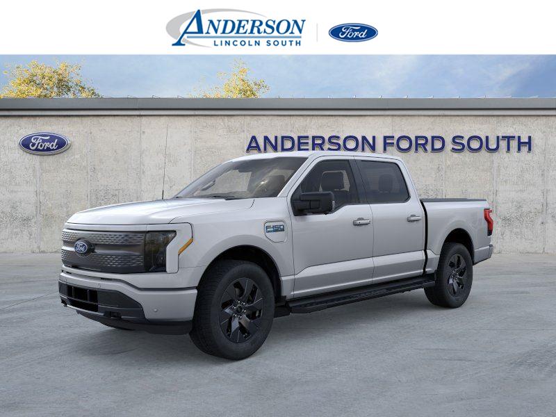 Iconic Silver 2025 Ford F-150 Lightning Pickup Truck All-Wheel Drive 1-Speed Dual Clutch