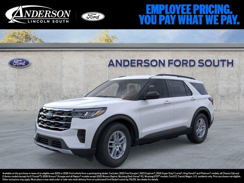 Space White Metallic 2026 Ford Explorer Active AWD SUV / Crossover All-Wheel Drive Automatic