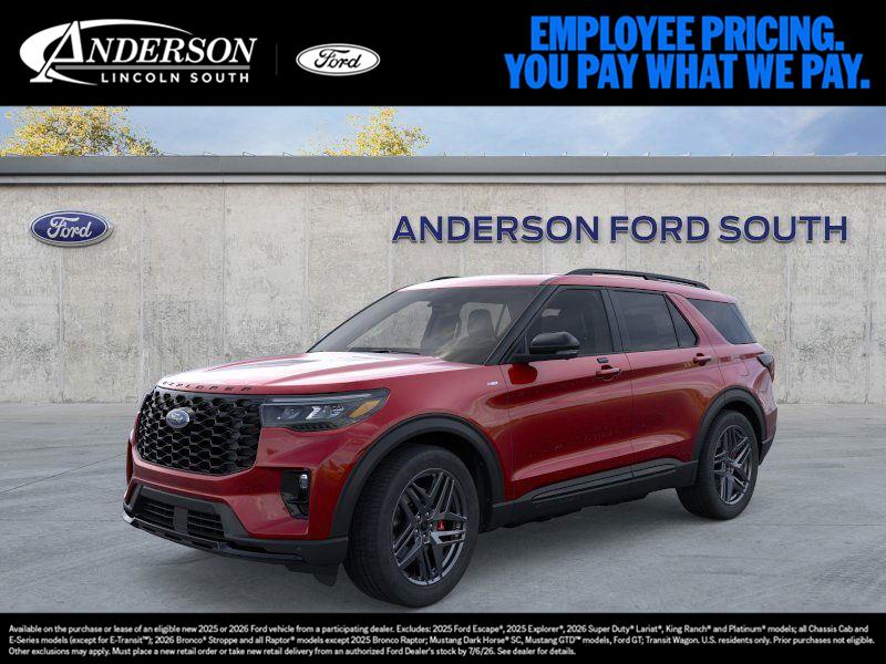 Rapid Red Metallic Tinted Clearcoat 2026 Ford Explorer ST-Line AWD SUV / Crossover All-Wheel Drive Automatic