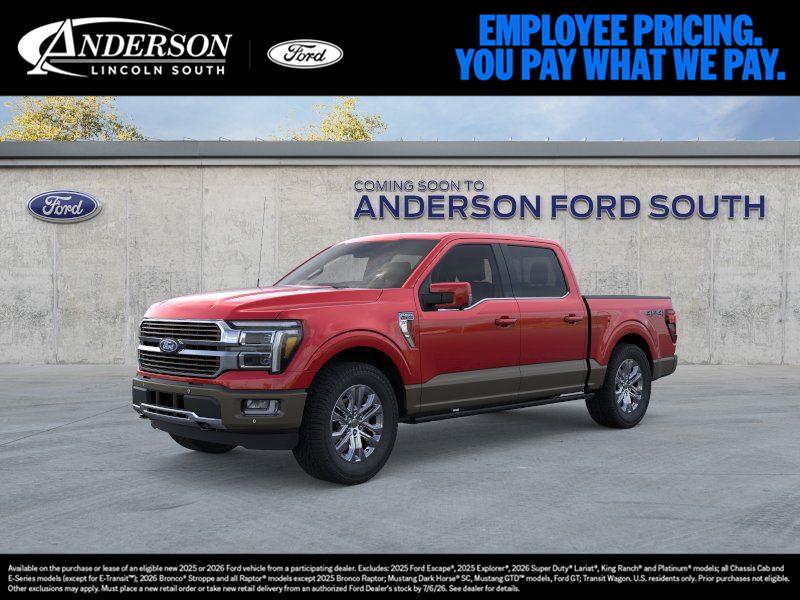 Ruby Red Metallic Tinted Clearcoat 2026 Ford F-150 King Ranch SuperCrew 4WD Pickup Truck Four-Wheel Drive Automatic