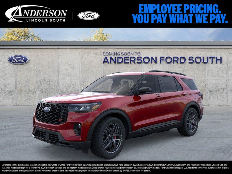 Rapid Red Metallic Tinted Clearcoat 2026 Ford Explorer ST AWD SUV / Crossover All-Wheel Drive Automatic