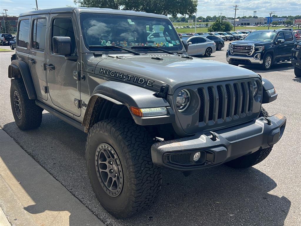 Used 2022 Jeep Wrangler Unlimited High Tide with VIN 1C4HJXDG7NW242515 for sale in Oklahoma City, OK