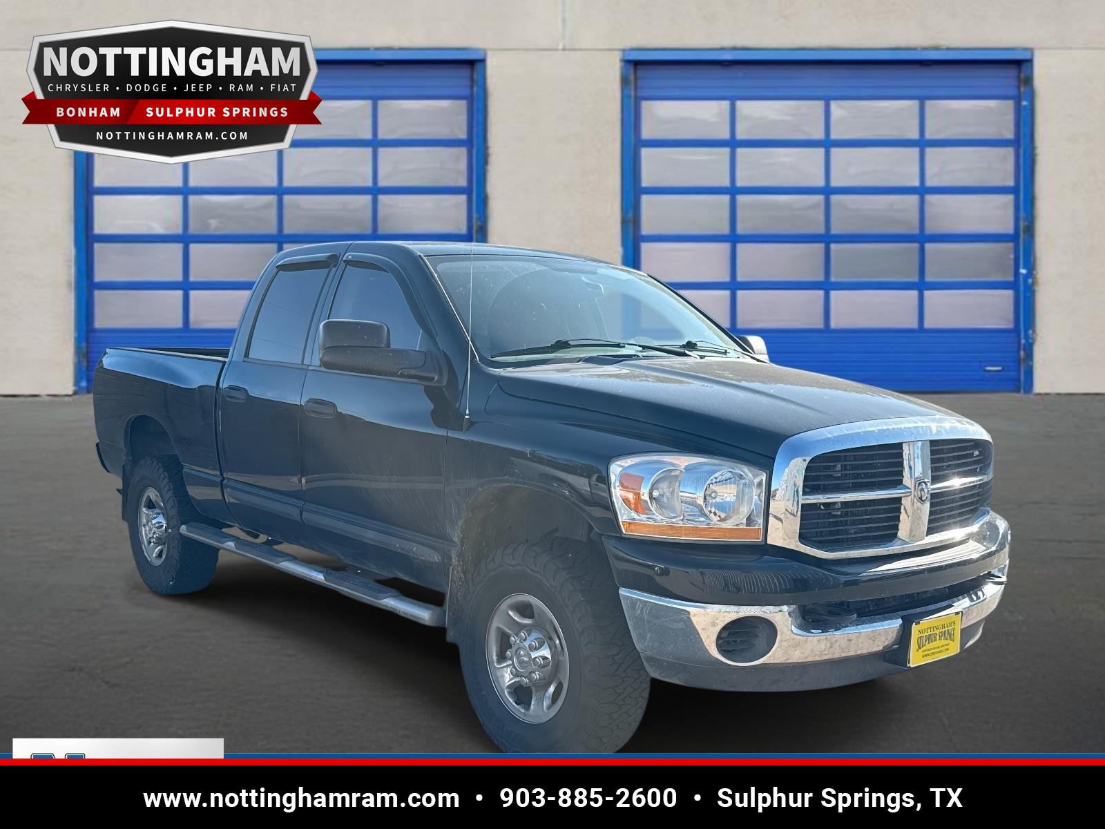 Black 2006 Dodge RAM 2500 Pickup Truck Four-Wheel Drive 4-Speed Automatic Overdrive