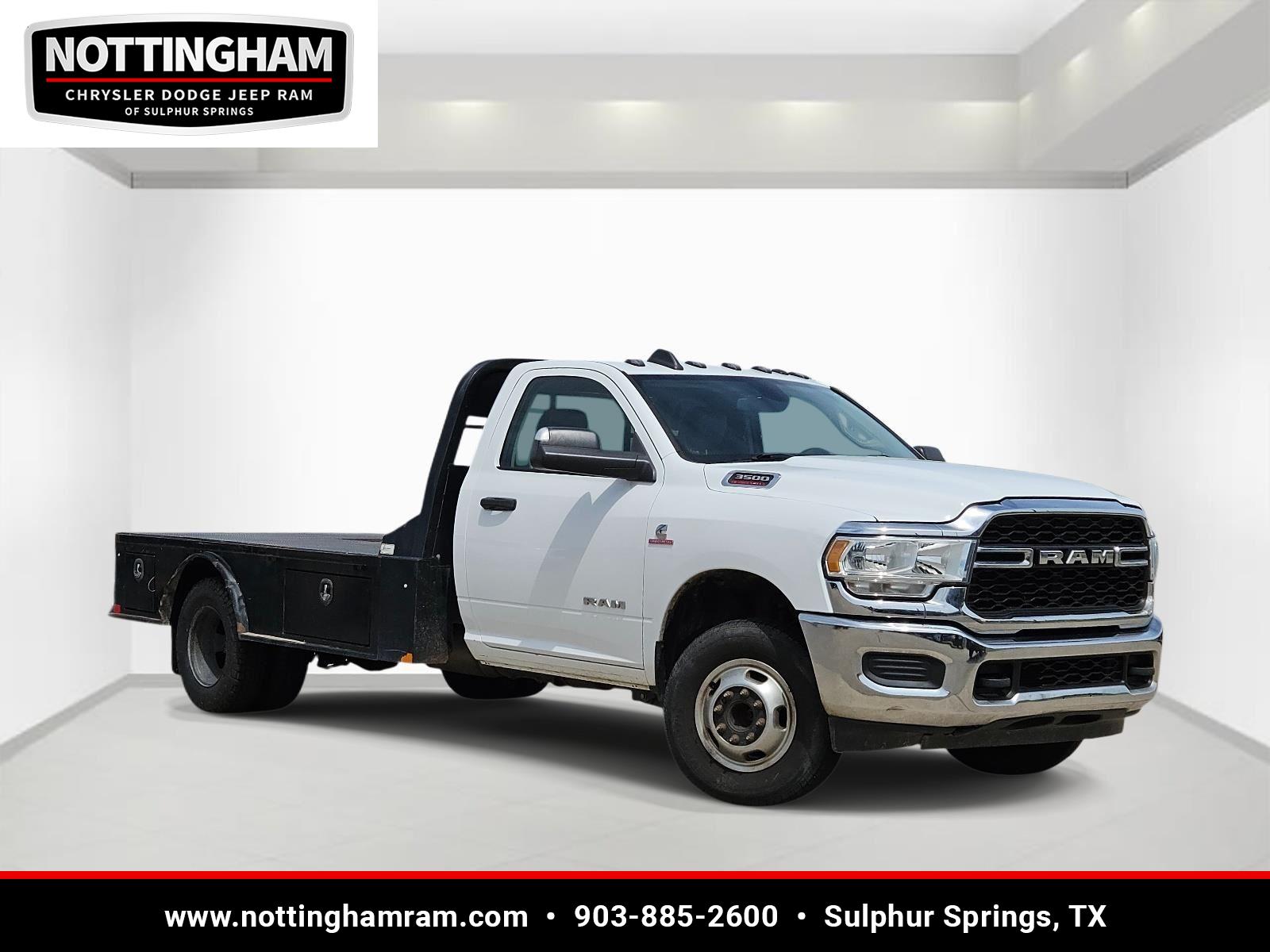 Bright White Clearcoat 2020 RAM 3500 Chassis Tradesman DRW LB 4WD Pickup Truck Four-Wheel Drive 6-Speed Automatic