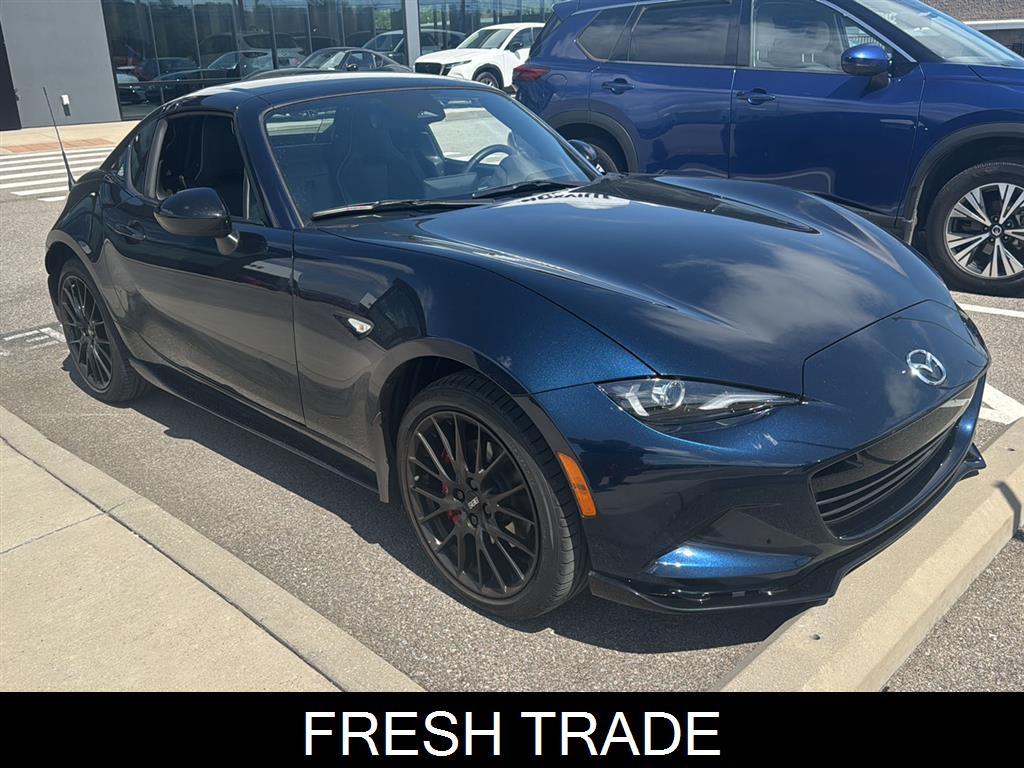 Deep Crystal Blue Mica 2025 Mazda MX-5 Miata RF Club RWD Convertible Rear-Wheel Drive Manual