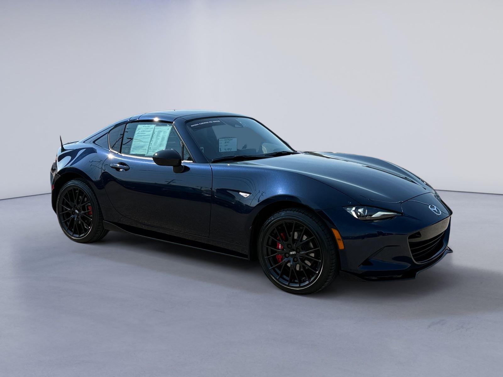 Deep Crystal Blue Mica 2025 Mazda MX-5 Miata RF Club RWD Convertible Rear-Wheel Drive Manual