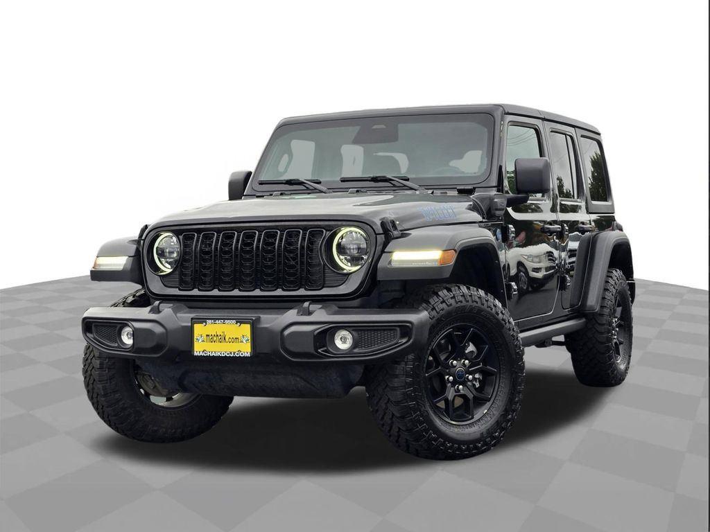 Black Clearcoat 2025 Jeep Wrangler 4xe Willys 4WD SUV / Crossover Four-Wheel Drive 8-Speed Automatic