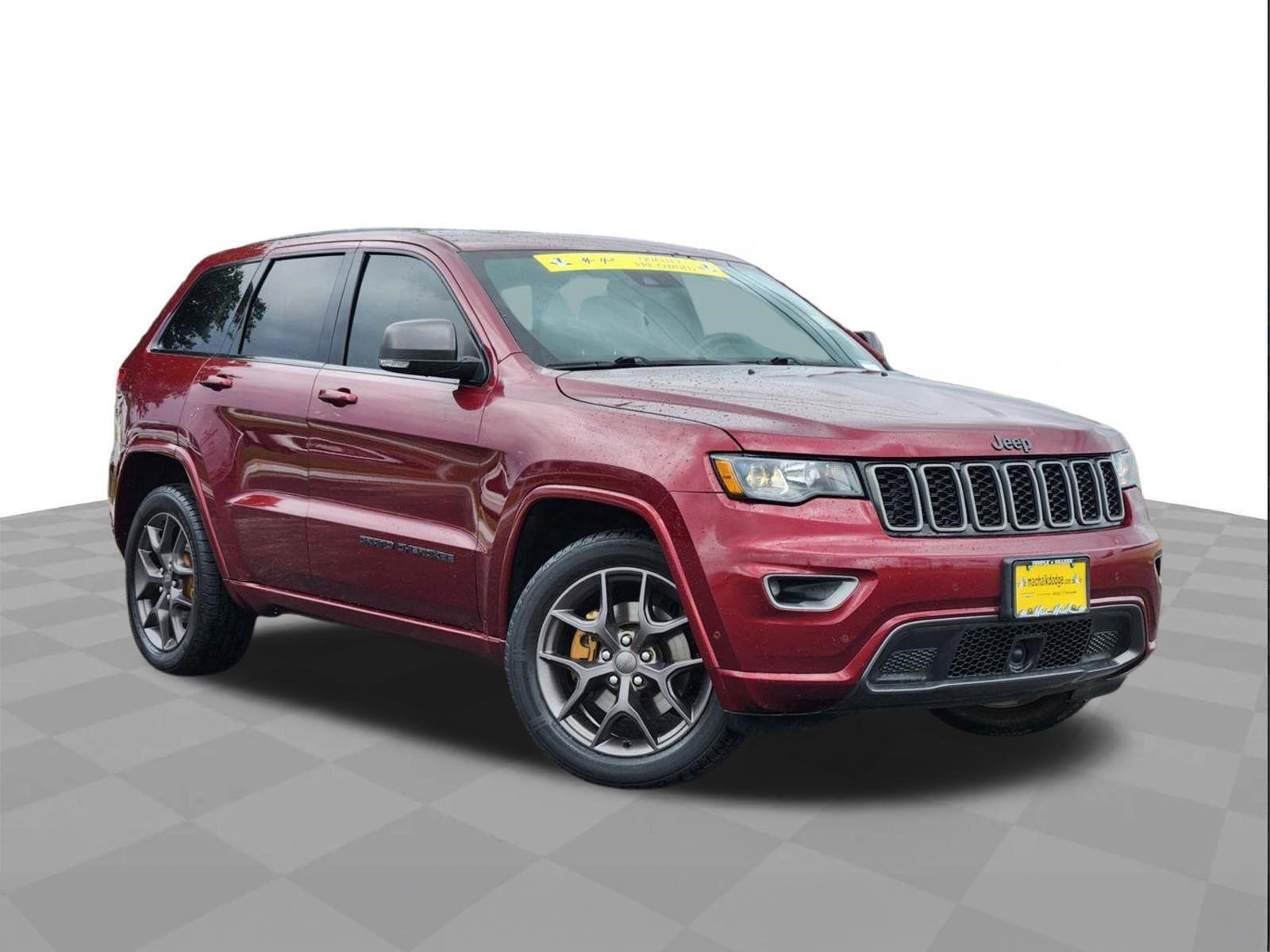 Velvet Red Pearlcoat 2021 Jeep Grand Cherokee 80th Anniversary Edition RWD SUV / Crossover 4X2 8-Speed Automatic
