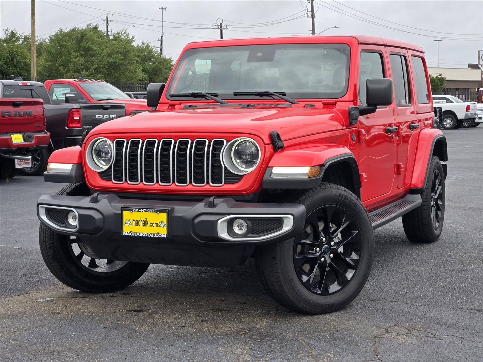 Firecracker Red Clearcoat 2025 Jeep Wrangler 4xe SUV / Crossover Four-Wheel Drive 8-Speed Automatic