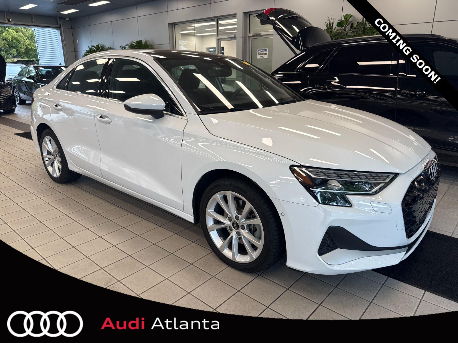 Glacier White 2025 Audi A3 Sedan All-Wheel Drive 7-Speed Automatic