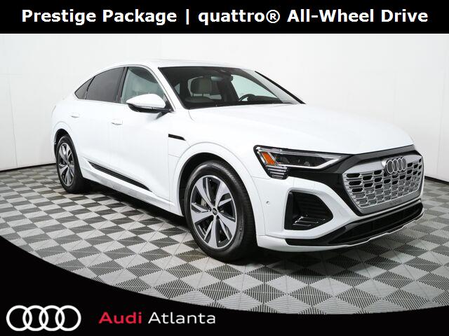 Glacier White Metallic 2024 Audi Q8 e-tron Sportback Sedan All-Wheel Drive Automatic