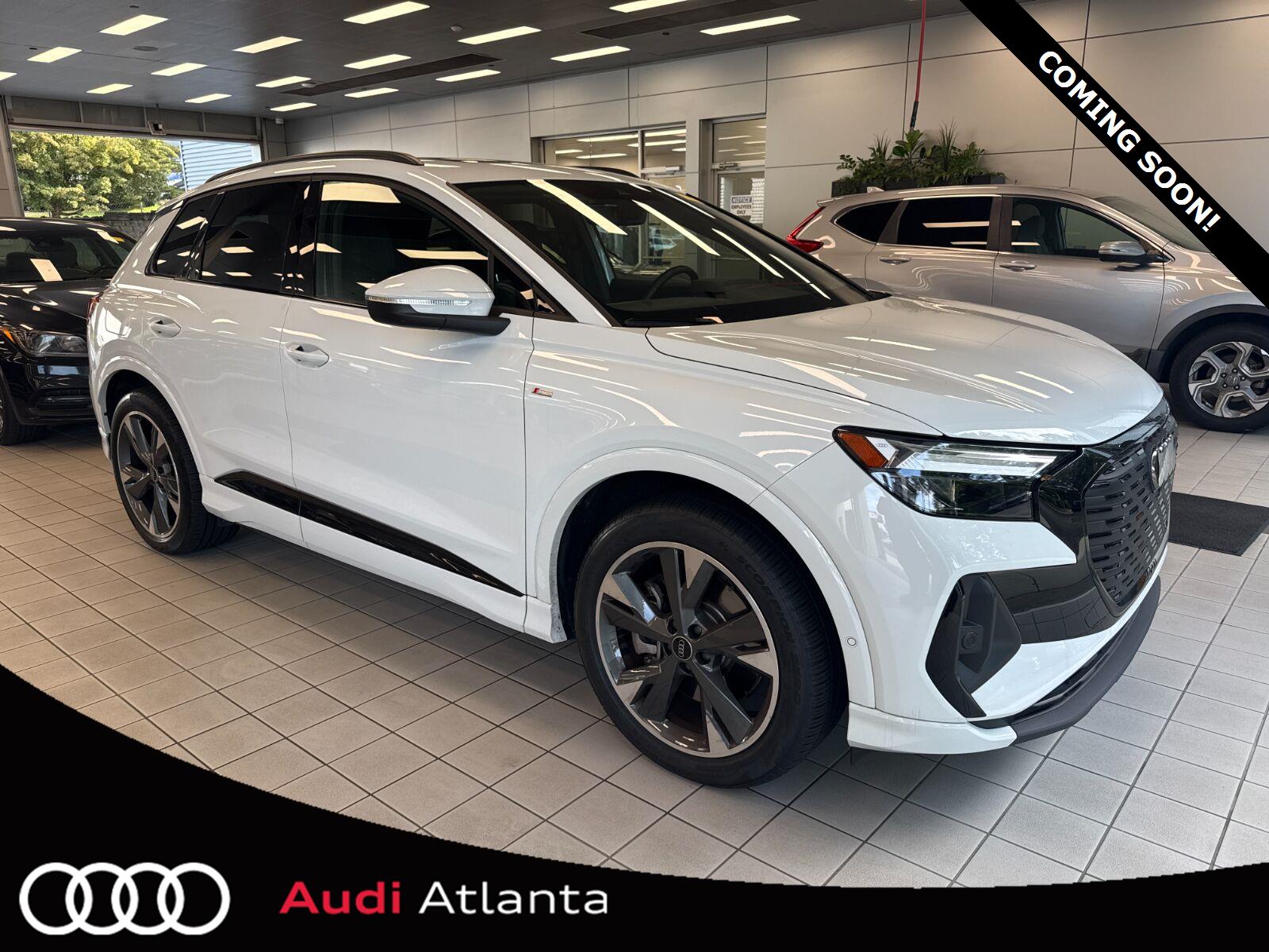 Glacier White Metallic 2024 Audi Q4 e-tron SUV / Crossover All-Wheel Drive Automatic