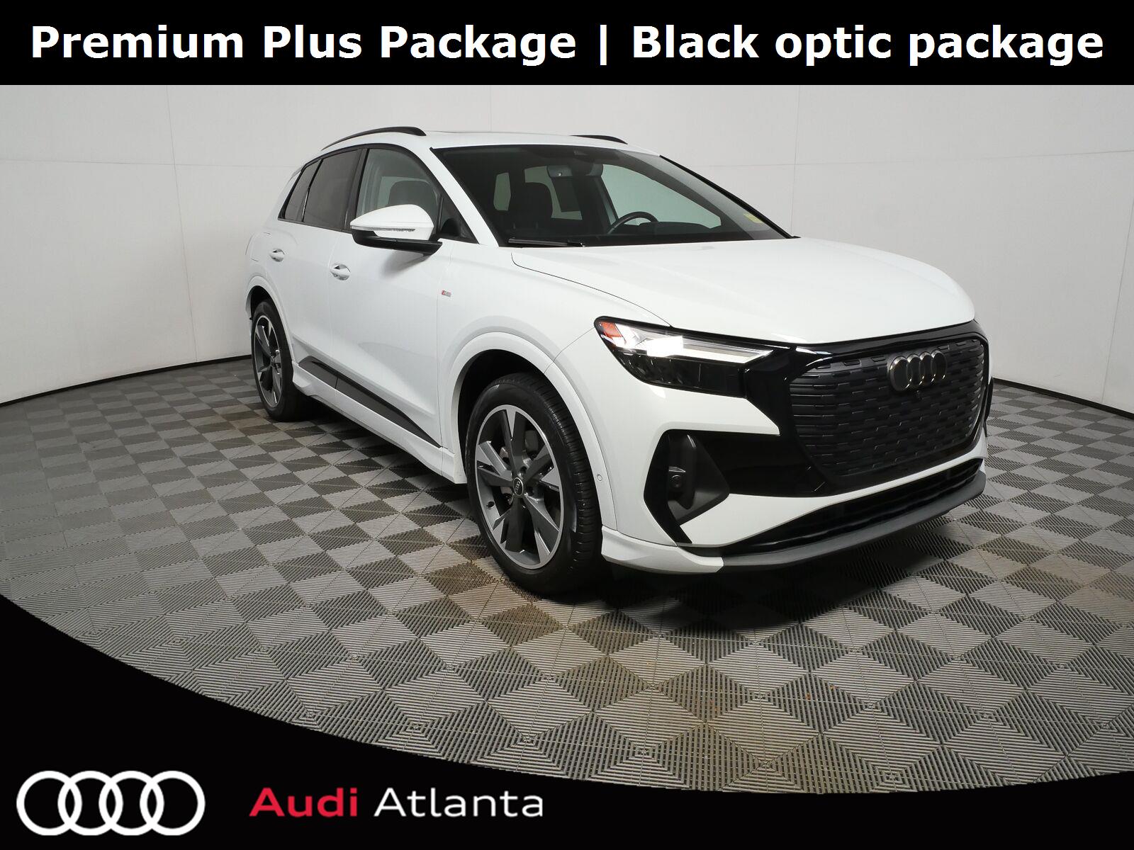 Glacier White Metallic 2024 Audi Q4 e-tron SUV / Crossover All-Wheel Drive Automatic