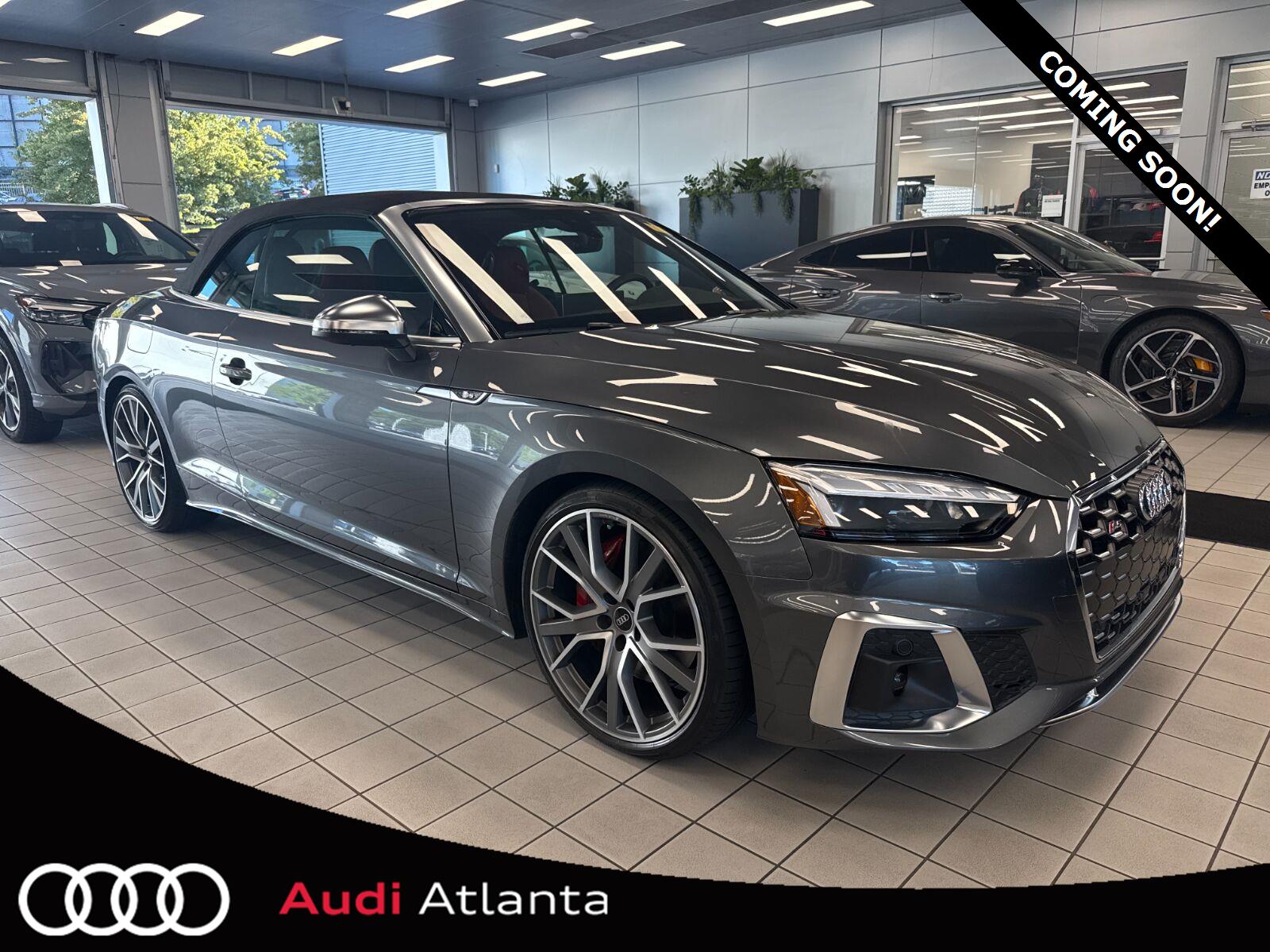 Daytona Gray Pearl Effect/Black Roof 2024 Audi S5 Convertible All-Wheel Drive Automatic