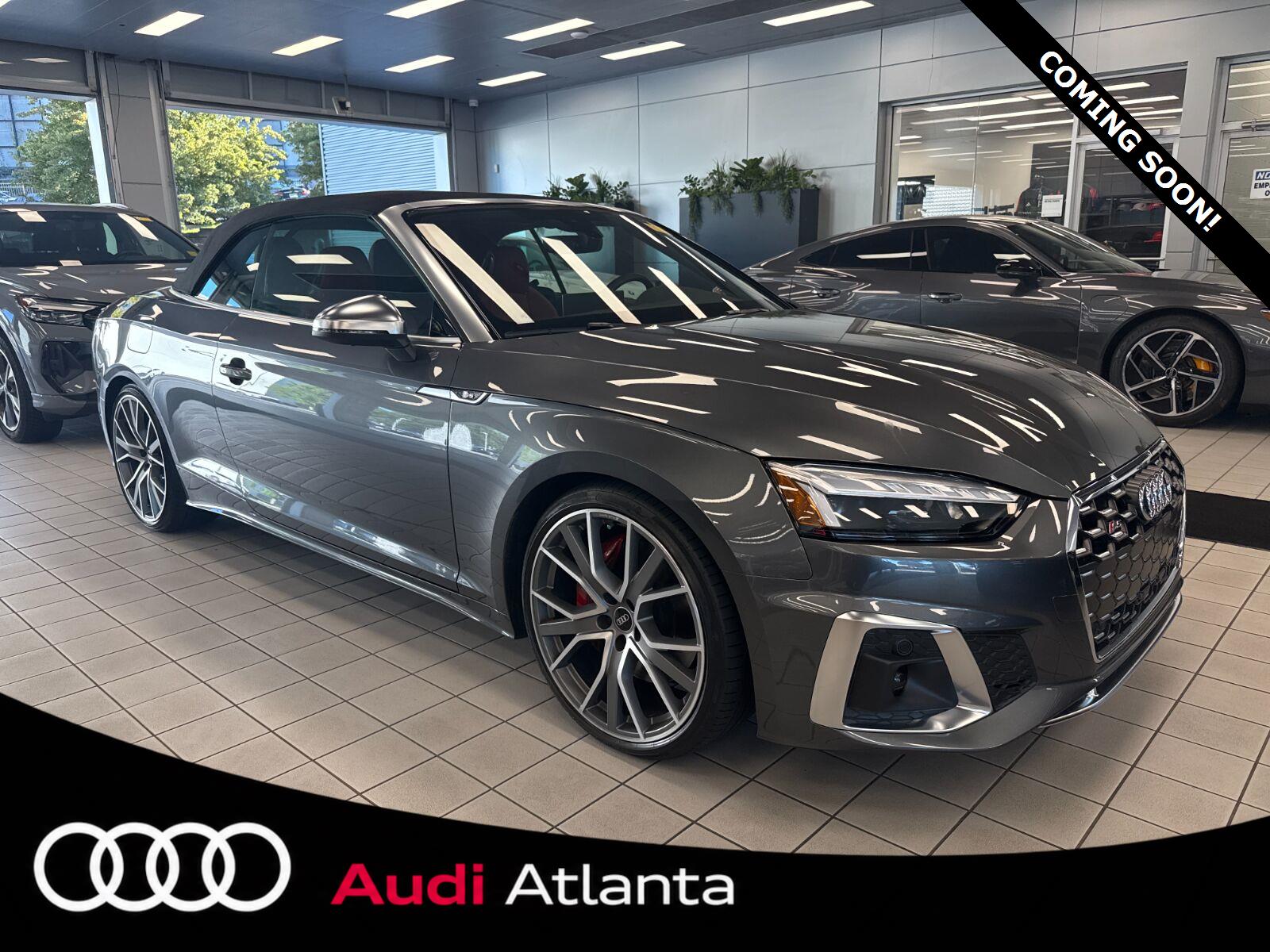 Daytona Gray Pearl Effect/Black Roof 2024 Audi S5 Convertible All-Wheel Drive Automatic