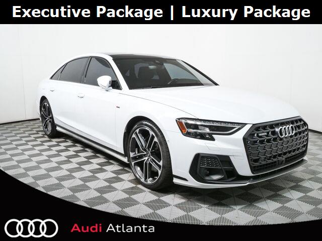 Glacier White Metallic 2025 Audi A8 Sedan All-Wheel Drive Automatic