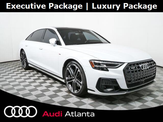 Glacier White Metallic 2025 Audi A8 Sedan All-Wheel Drive Automatic