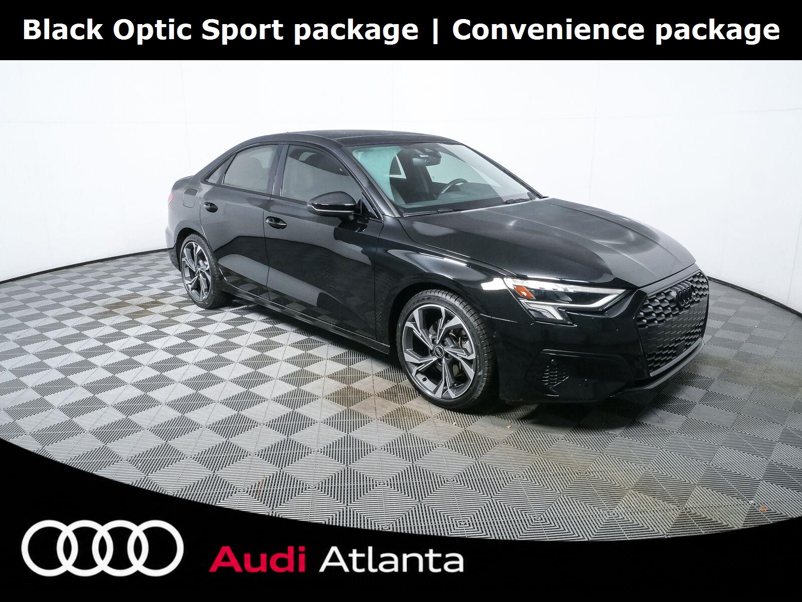 Mythos Black Metallic 2023 Audi A3 Sedan Front-Wheel Drive Automatic