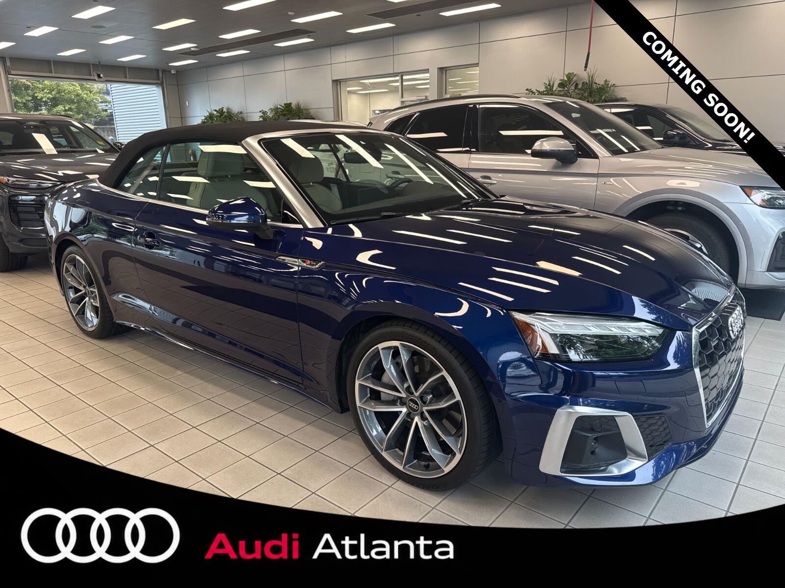 Navarra Blue Metallic/Black Roof 2023 Audi A5 Convertible All-Wheel Drive Automatic