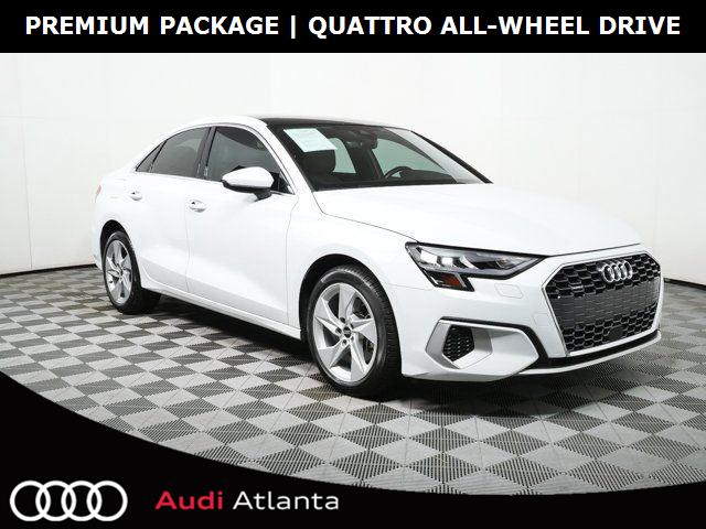 Glacier White Metallic 2022 Audi A3 Sedan All-Wheel Drive Automatic