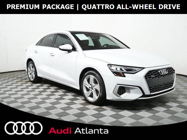 Glacier White Metallic 2022 Audi A3 Sedan All-Wheel Drive Automatic
