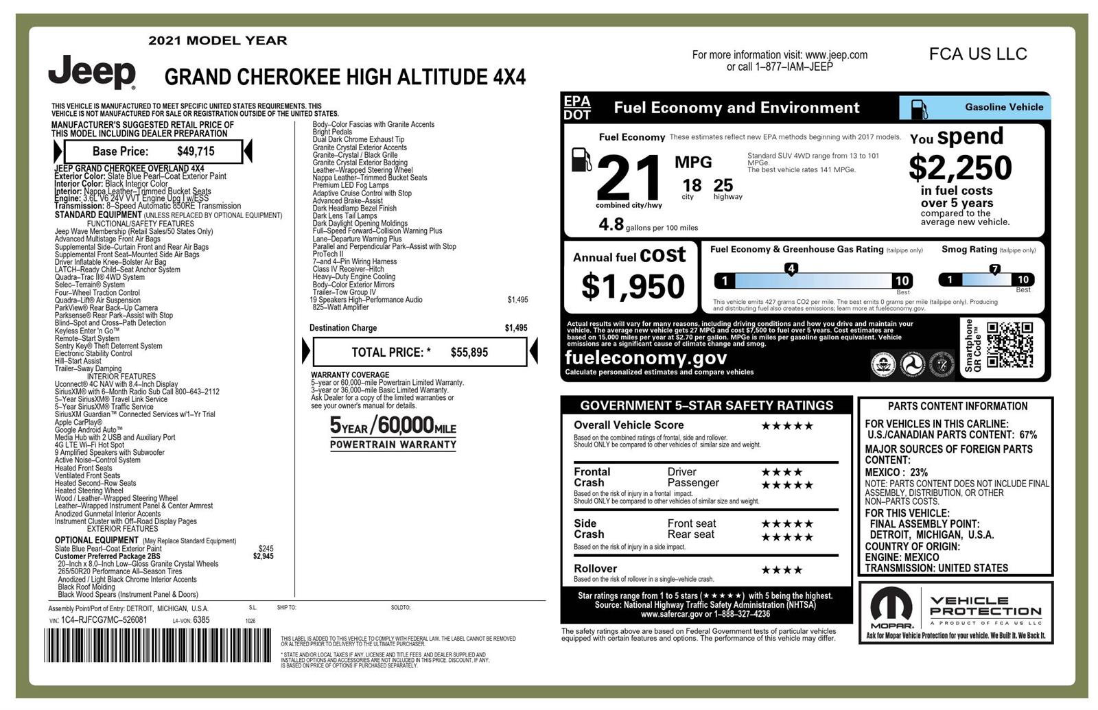 2021 Jeep Grand Cherokee High Altitude - 3