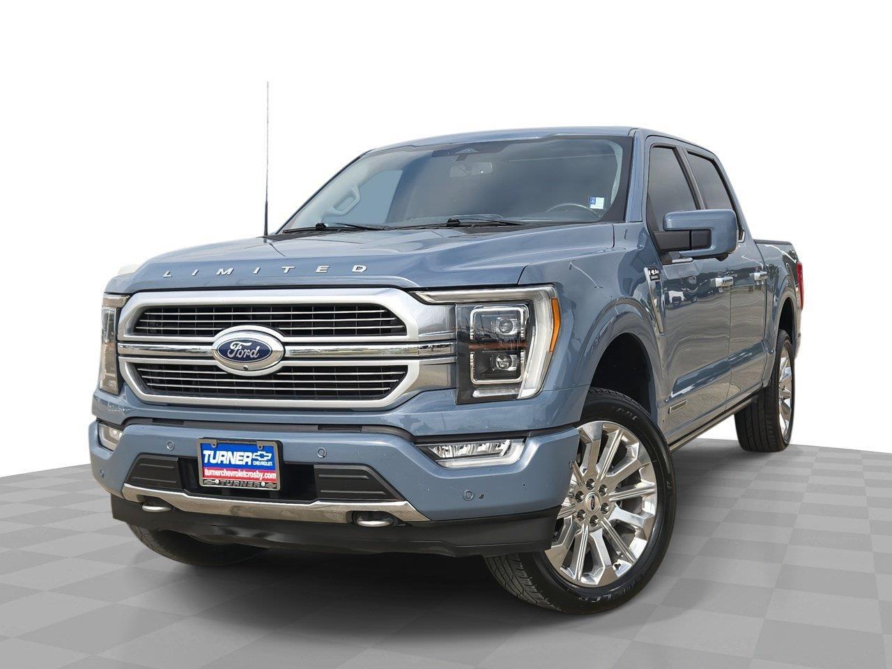 Blue (Azure Gray Metallic Tri-Coat) 2023 Ford F-150 Pickup Truck Four-Wheel Drive Automatic