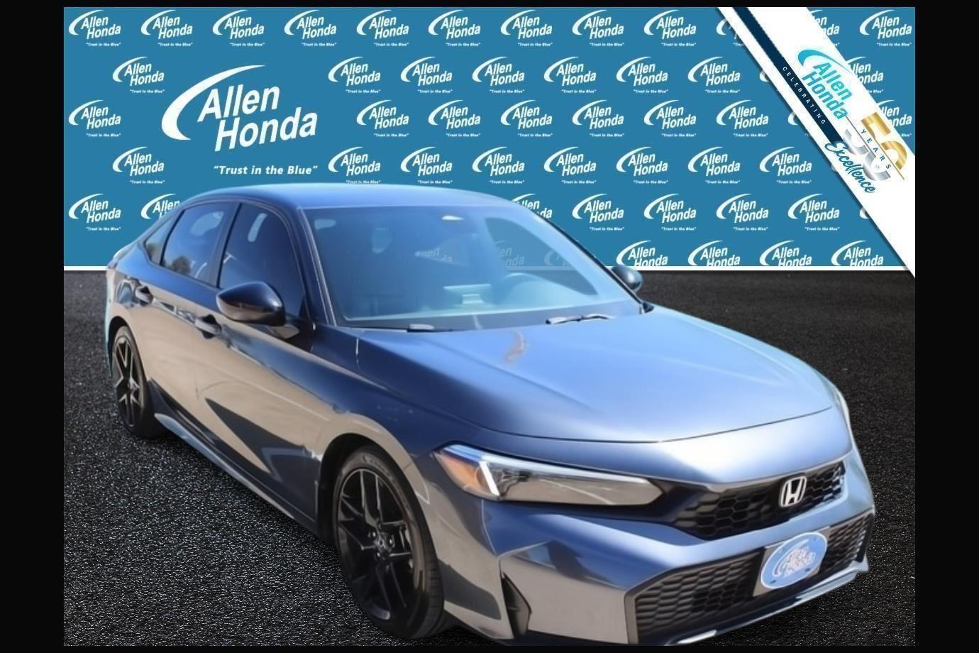 Meteorite Gray Metallic 2025 Honda Civic Sedan Front-Wheel Drive Continuously Variable Transmission