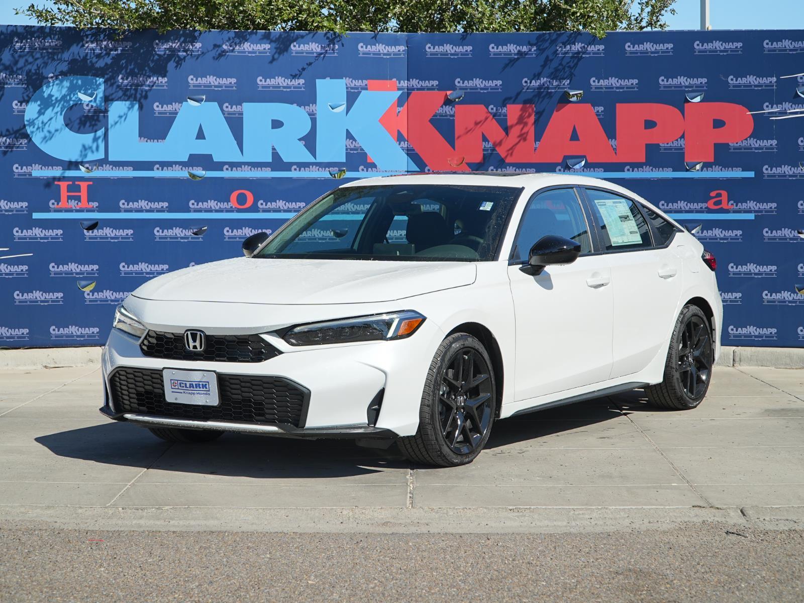 Platinum White Pearl 2026 Honda Civic Hybrid Sport Hatchback FWD Hatchback Front-Wheel Drive Continuously Variable Transmission