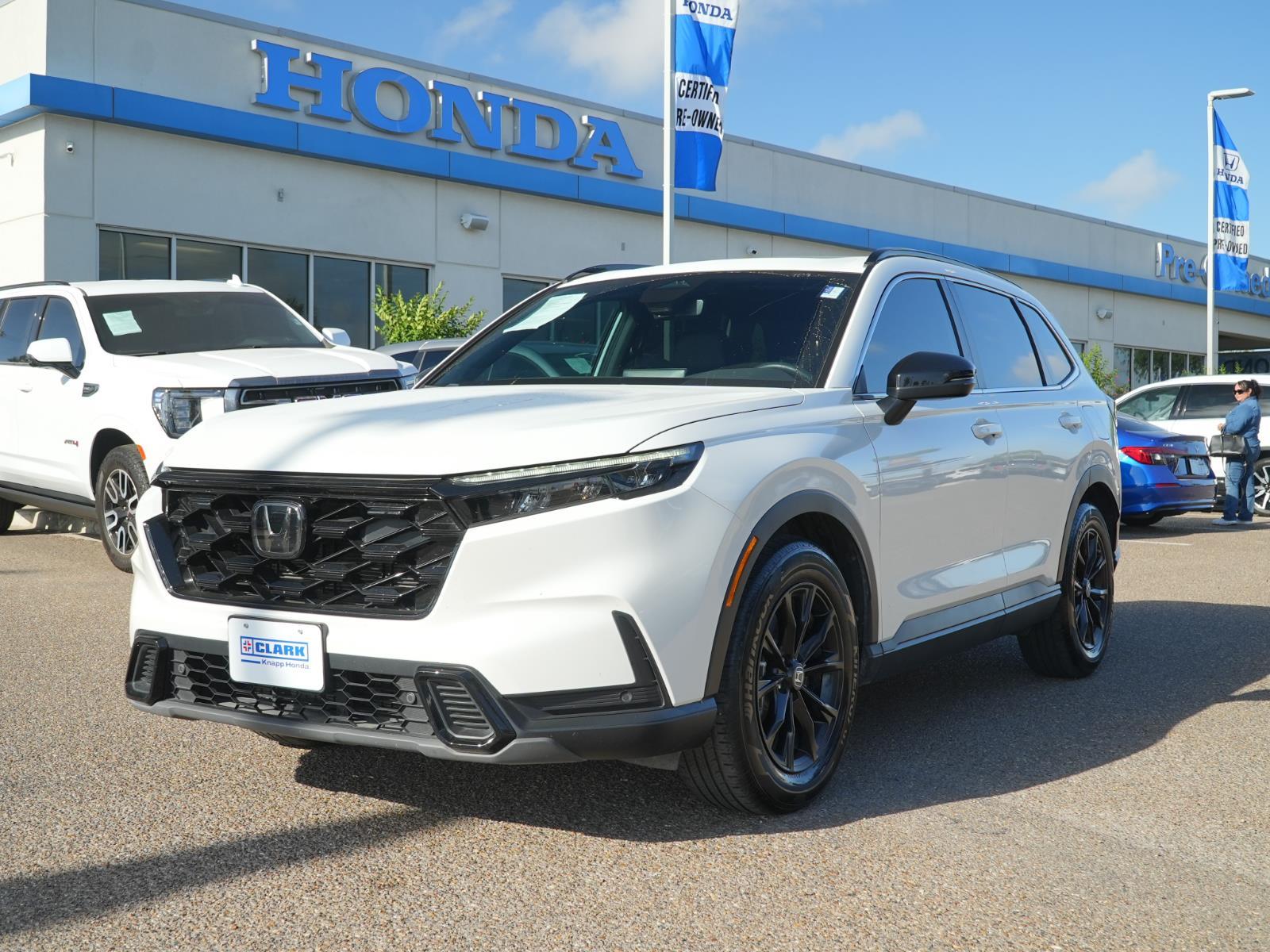 Platinum White Pearl 2024 Honda CR-V Hybrid Sport-L FWD SUV / Crossover Front-Wheel Drive 1-Speed Dual Clutch