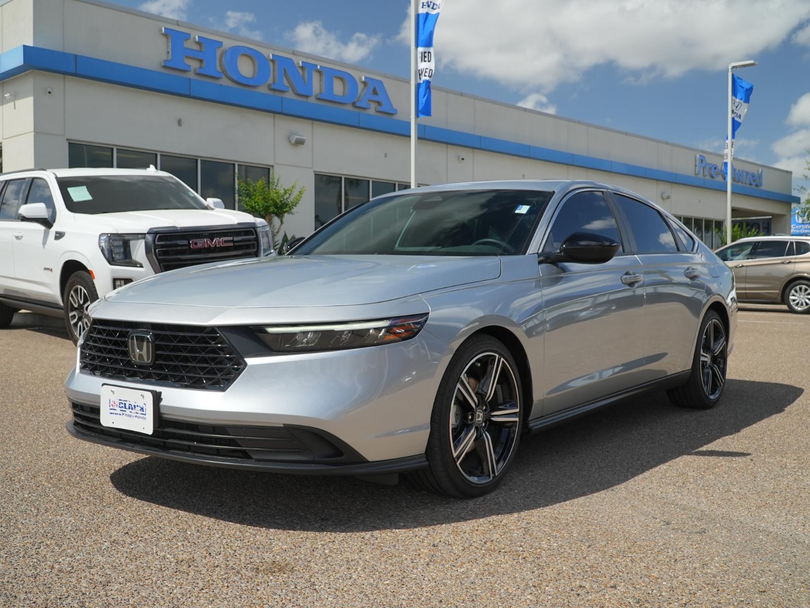 Solar Silver Metallic 2025 Honda Accord Hybrid Sport FWD Sedan Front-Wheel Drive 1-Speed Dual Clutch