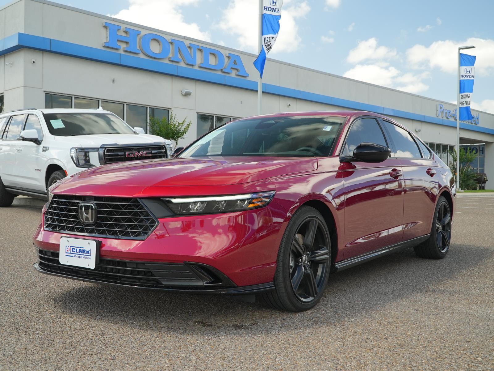 Radiant Red Metallic 2025 Honda Accord Hybrid Sport-L FWD Sedan Front-Wheel Drive 1-Speed Dual Clutch