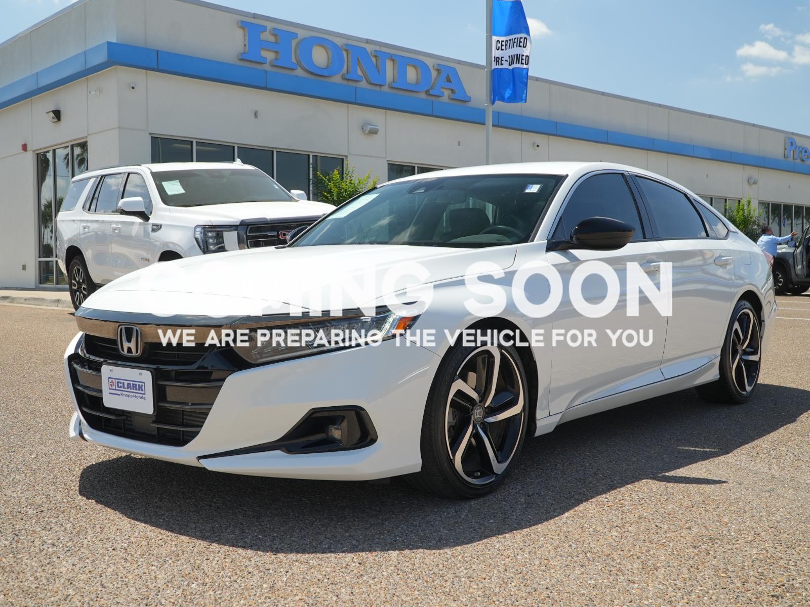 Platinum White Pearl 2022 Honda Accord Sport FWD Sedan Front-Wheel Drive Continuously Variable Transmission