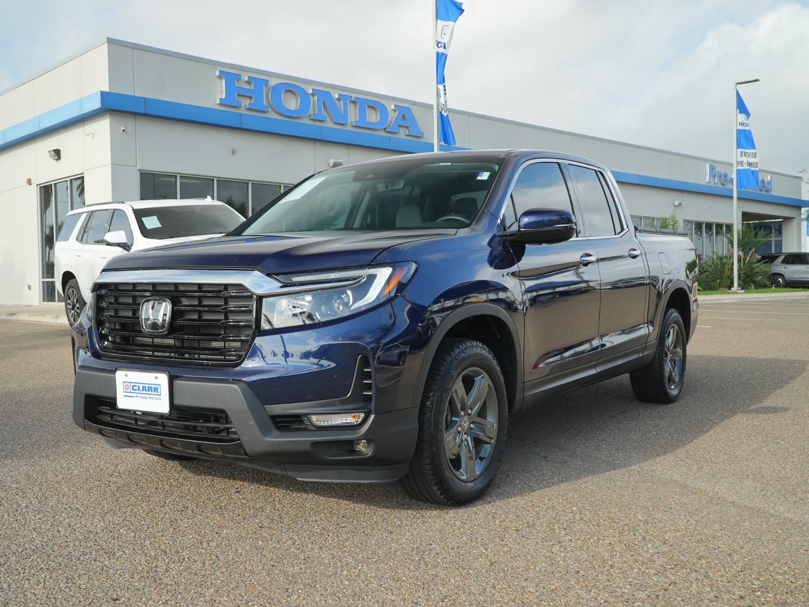 Black (Obsidian Blue Pearl) 2023 Honda Ridgeline RTL-E AWD Pickup Truck All-Wheel Drive 9-Speed Automatic