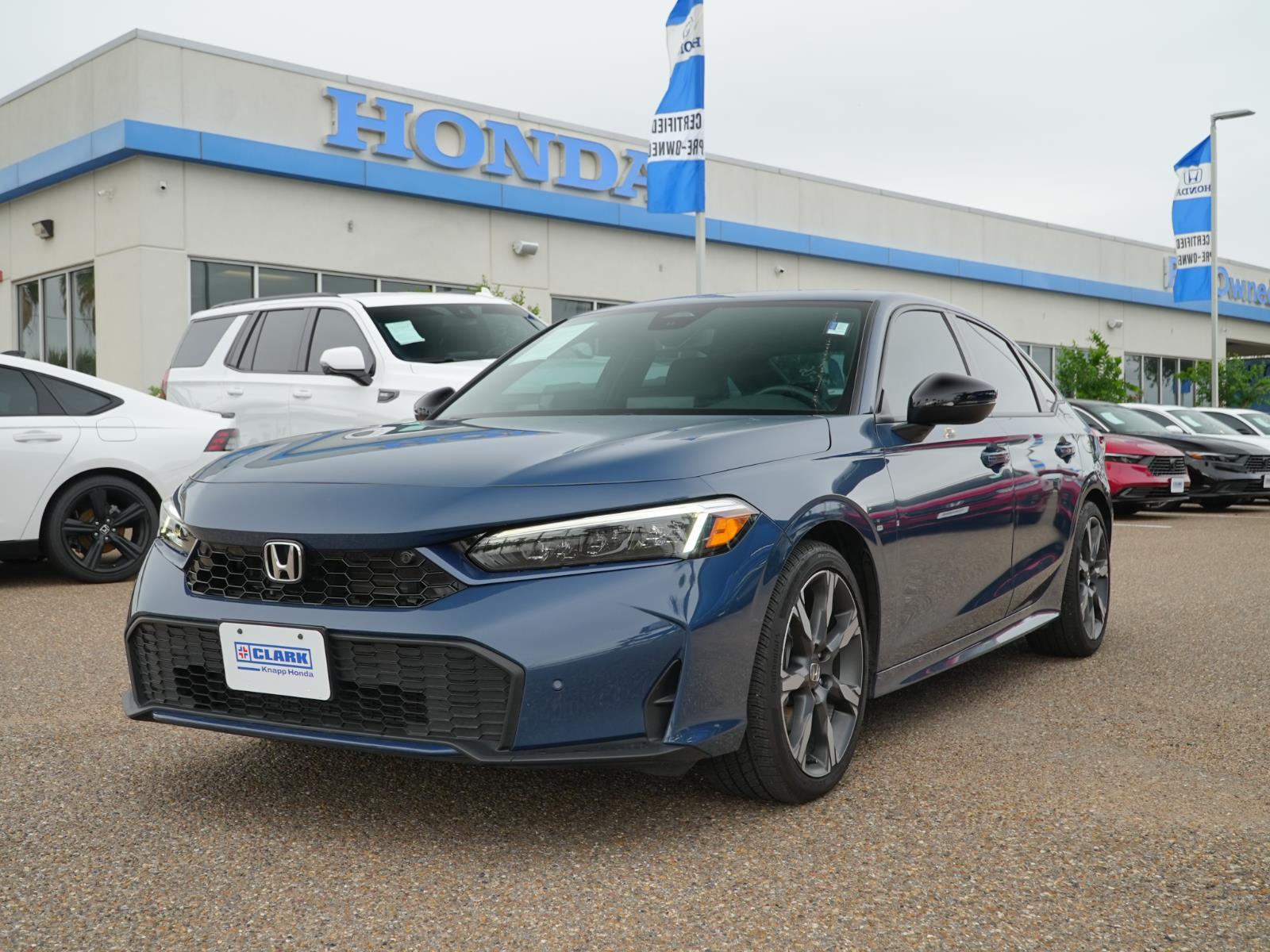 Blue Lagoon Pearl 2025 Honda Civic Hybrid Sport Touring Sedan FWD Sedan Front-Wheel Drive 1-Speed Dual Clutch