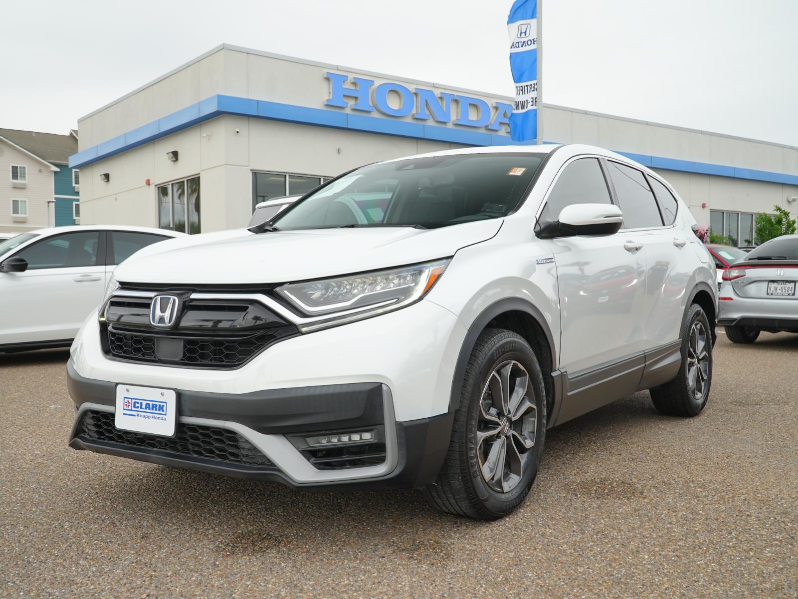 Platinum White Pearl 2021 Honda CR-V Hybrid EX-L AWD SUV / Crossover All-Wheel Drive 1-Speed Dual Clutch