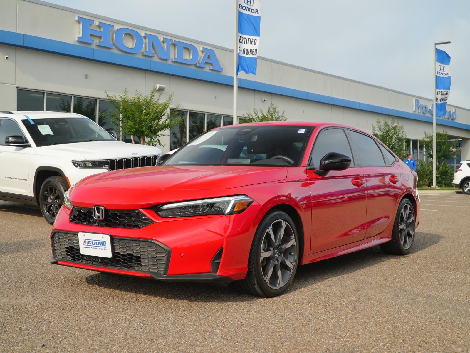 Rallye Red 2025 Honda Civic Hybrid Sport Touring Sedan FWD Sedan Front-Wheel Drive 1-Speed Dual Clutch