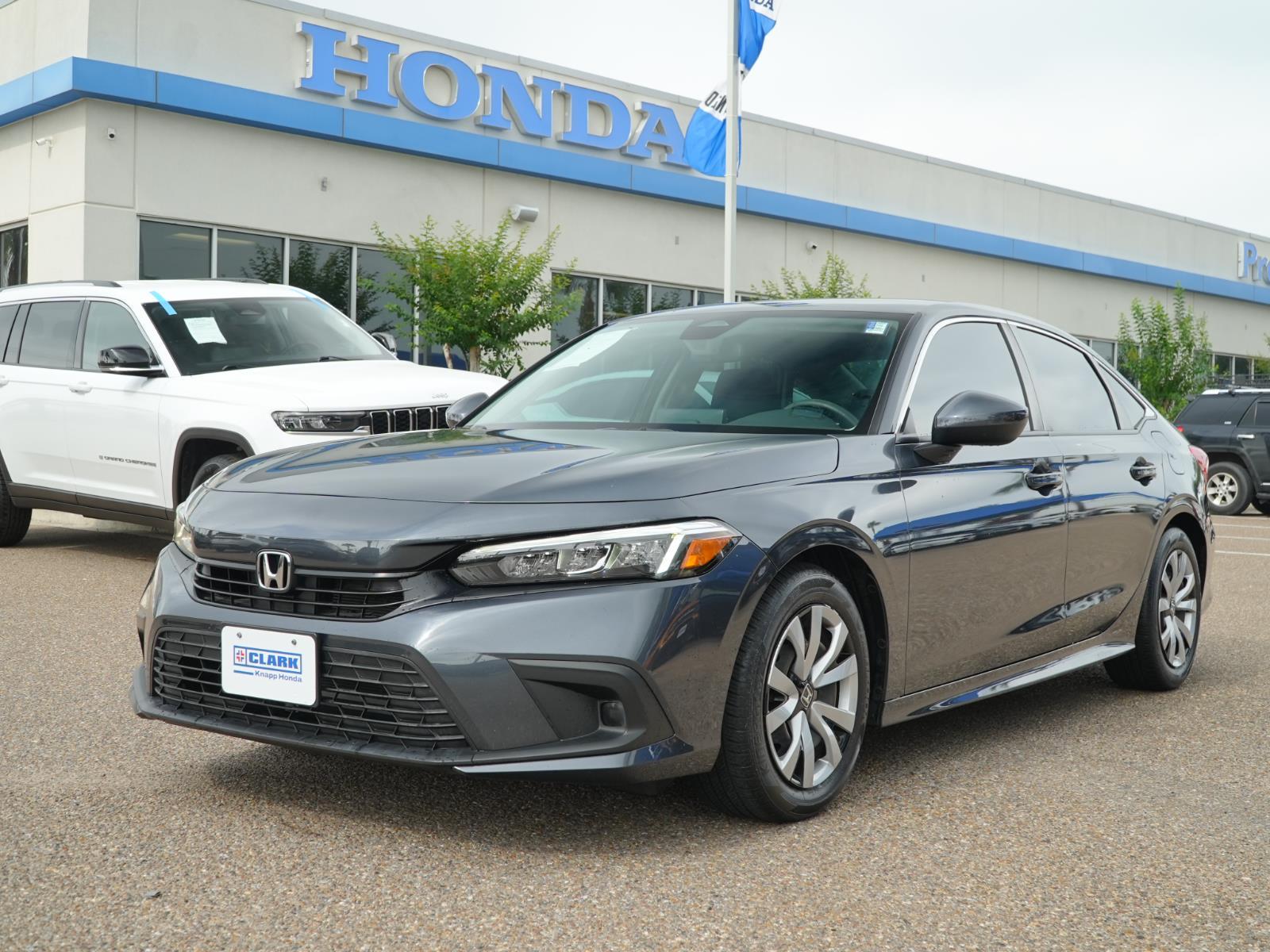 Meteorite Gray Metallic 2024 Honda Civic LX FWD Sedan Front-Wheel Drive Continuously Variable Transmission