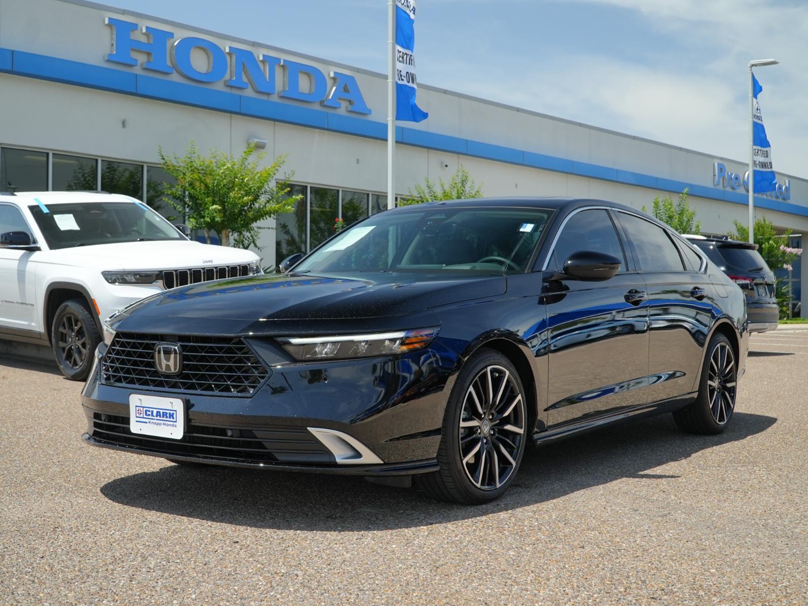 Crystal Black Pearl 2025 Honda Accord Hybrid Sedan Front-Wheel Drive Continuously Variable Transmission