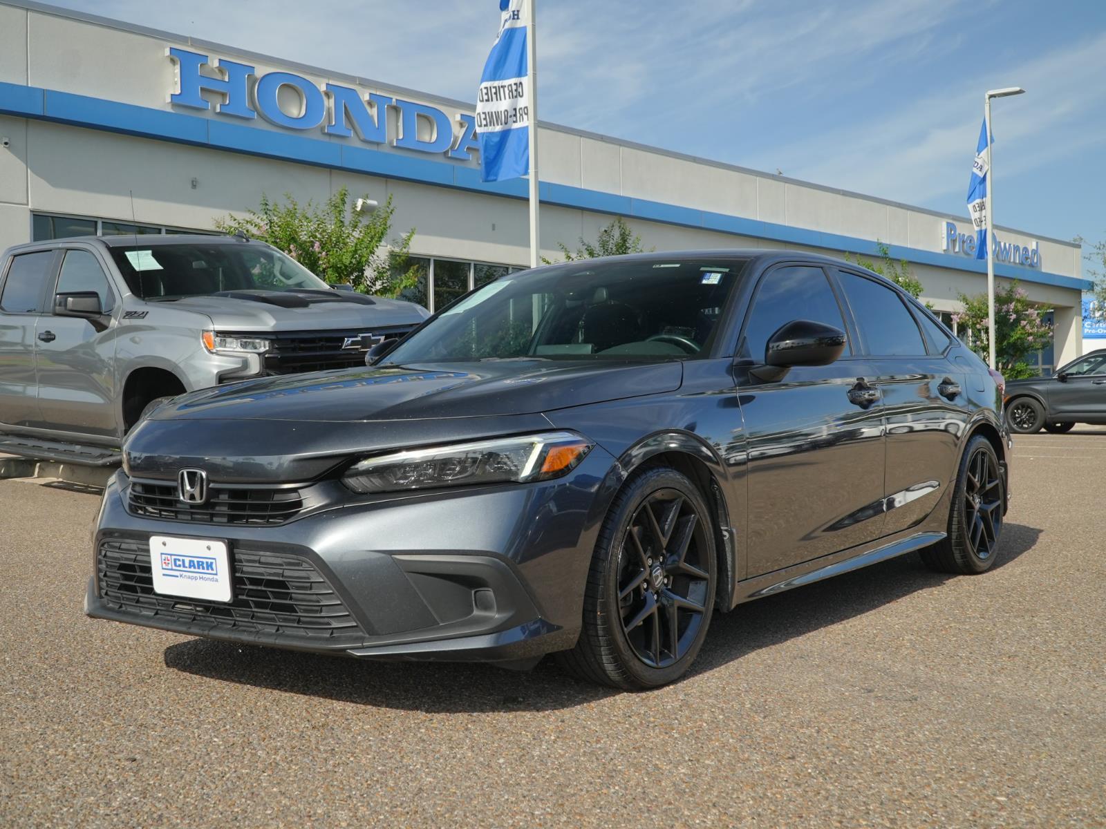 Meteorite Gray Metallic 2023 Honda Civic Sport FWD Sedan Front-Wheel Drive 7-Speed CVT