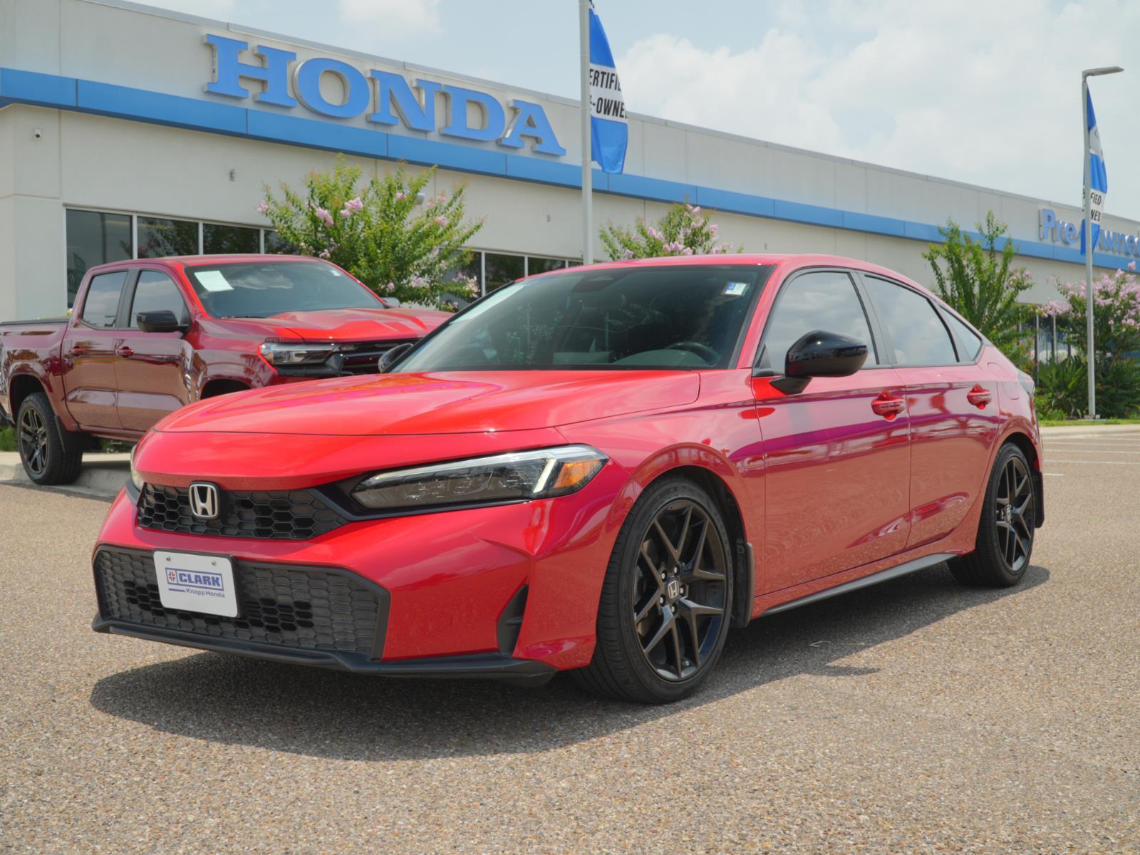Rallye Red 2025 Honda Civic Hatchback Hatchback Front-Wheel Drive Continuously Variable Transmission