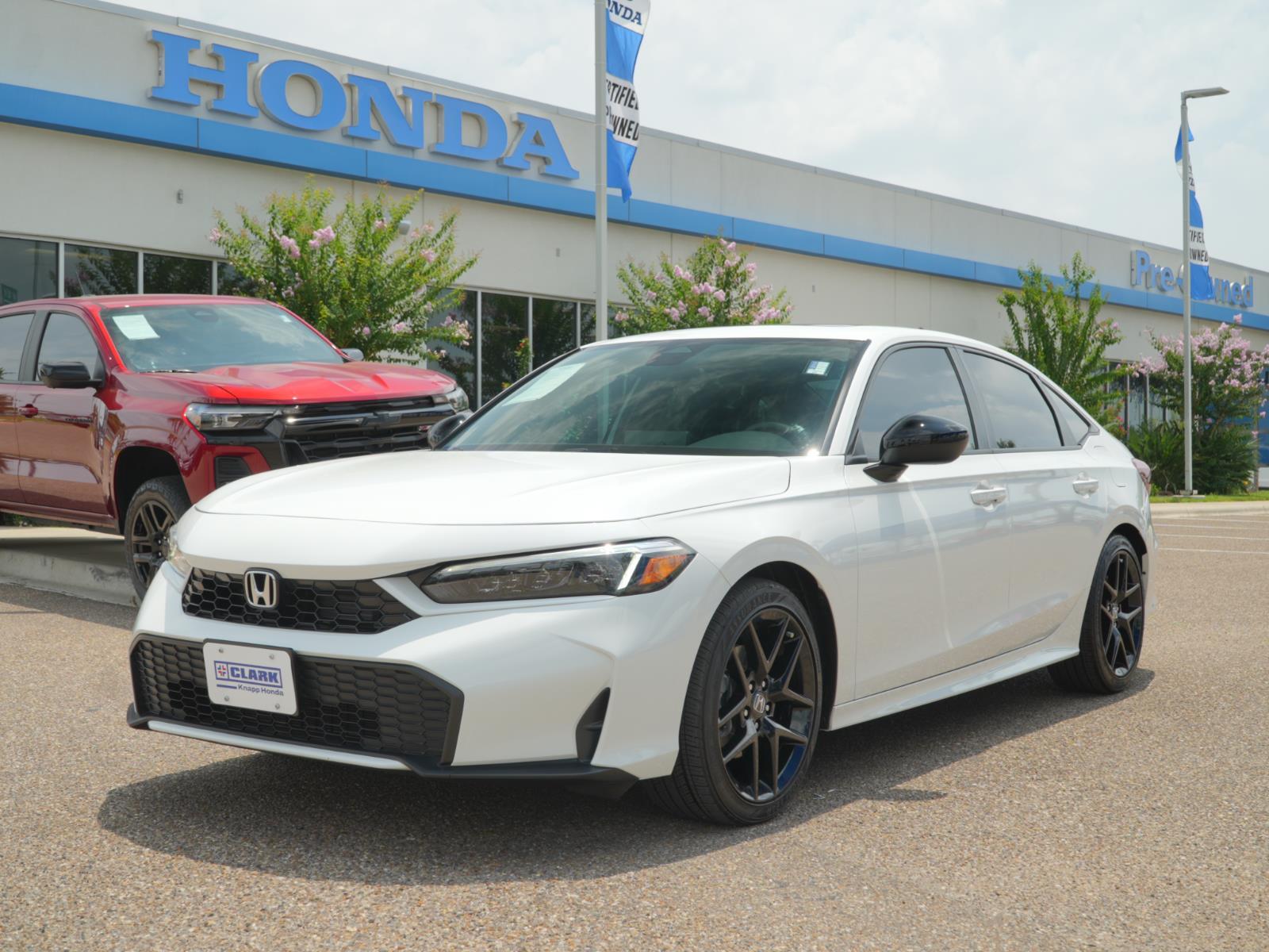 Platinum White Pearl 2026 Honda Civic Hybrid Sport Sedan FWD Sedan Front-Wheel Drive Continuously Variable Transmission