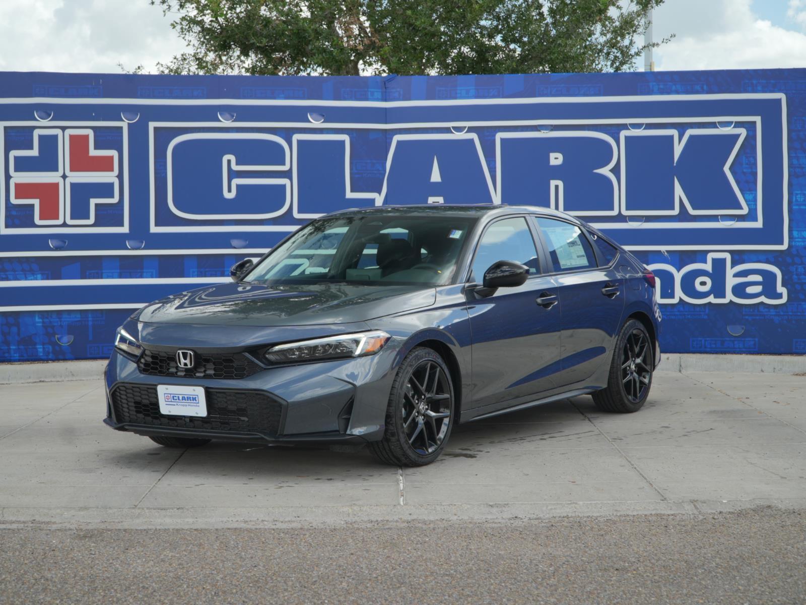 Meteorite Gray Metallic 2026 Honda Civic Hatchback Sport FWD Hatchback Front-Wheel Drive Continuously Variable Transmission