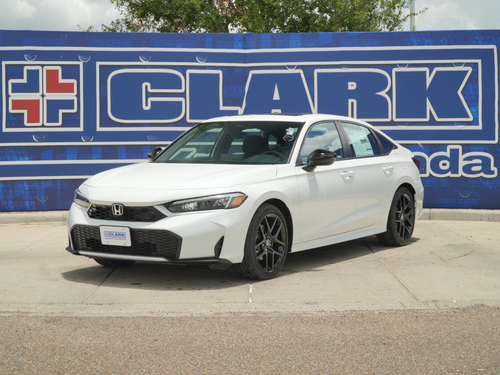 Platinum White Pearl 2026 Honda Civic Hybrid Sport Sedan FWD Sedan Front-Wheel Drive 1-Speed Dual Clutch