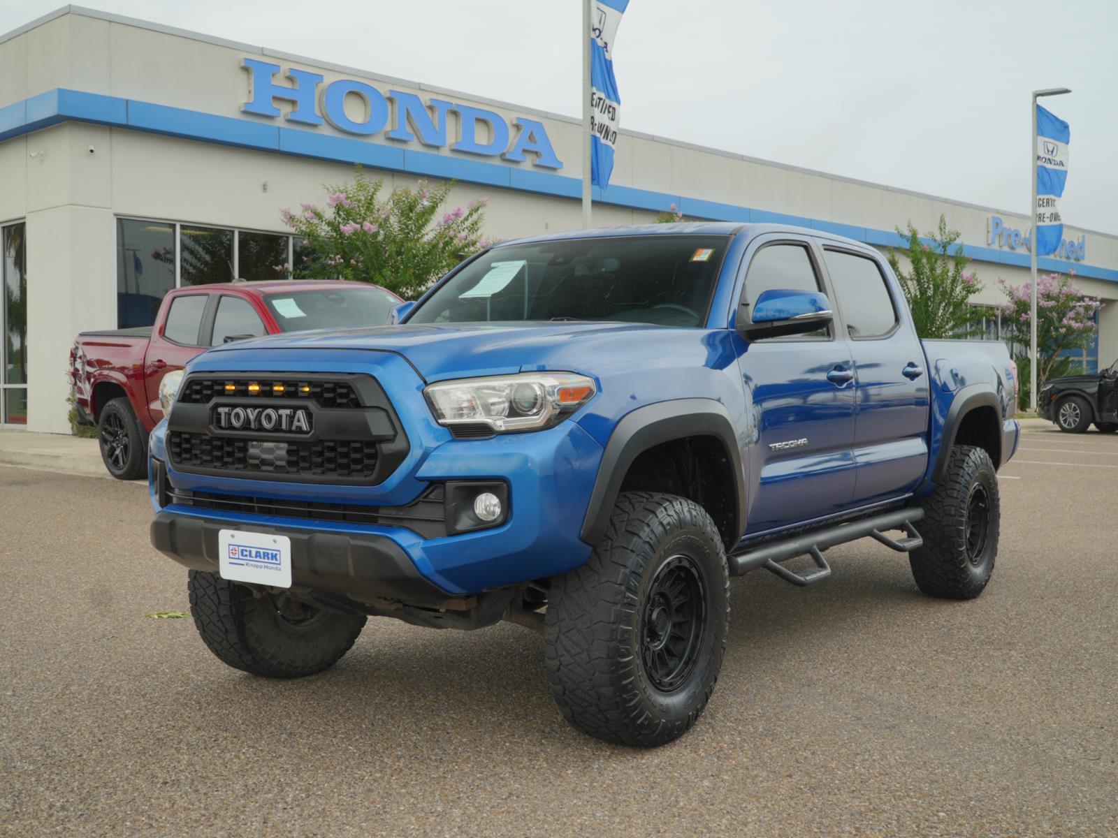 Blazing Blue Pearl 2018 Toyota Tacoma TRD Off Road Double Cab 4WD Pickup Truck Four-Wheel Drive Automatic