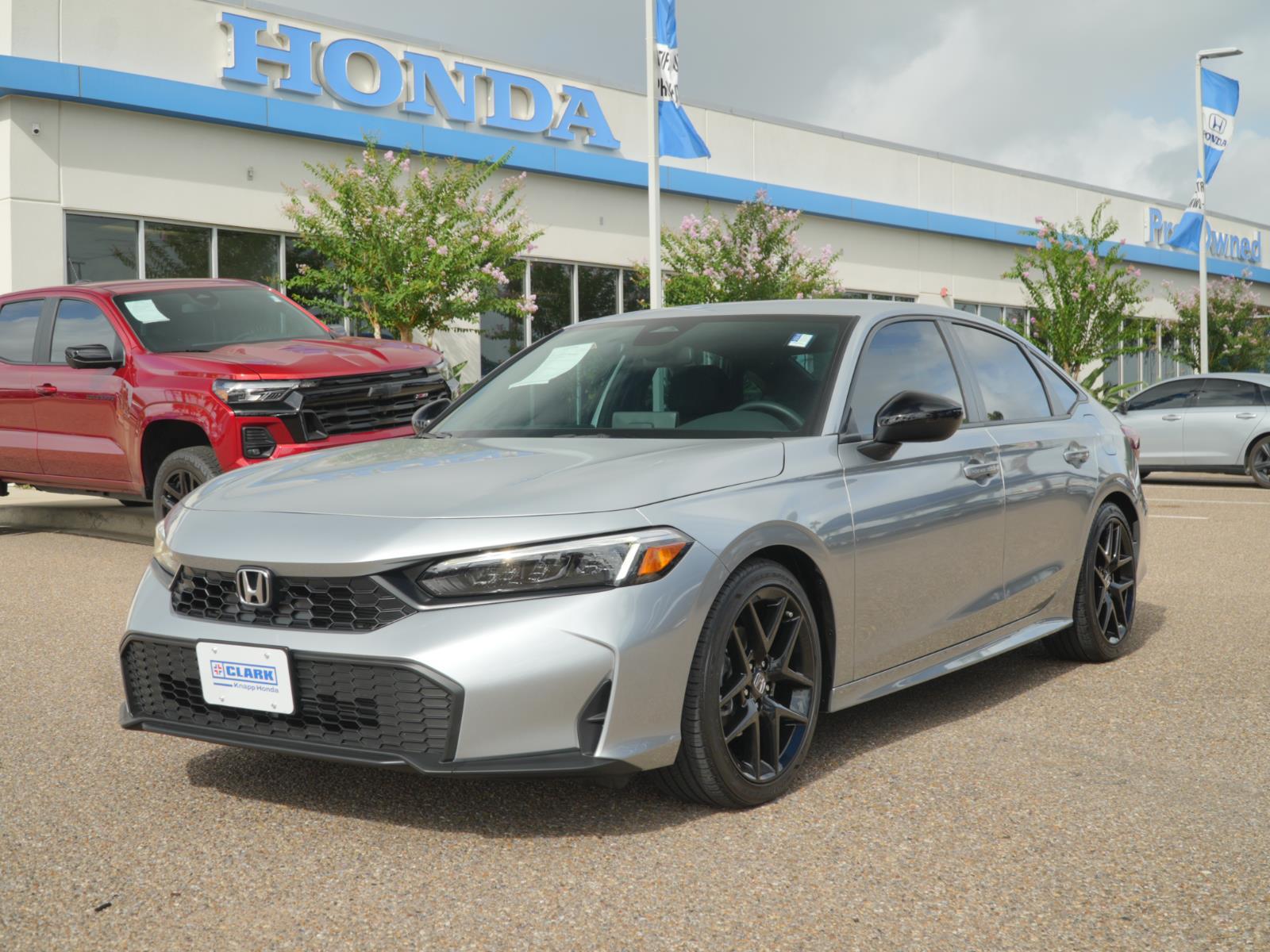 Solar Silver Metallic 2026 Honda Civic Sedan Front-Wheel Drive Continuously Variable Transmission