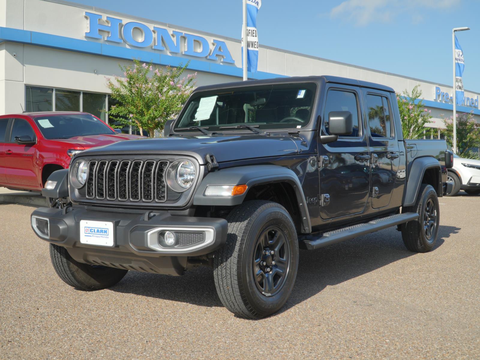 Gray (Granite Crystal Metallic Clearcoat) 2024 Jeep Gladiator Pickup Truck Four-Wheel Drive 8-Speed Automatic