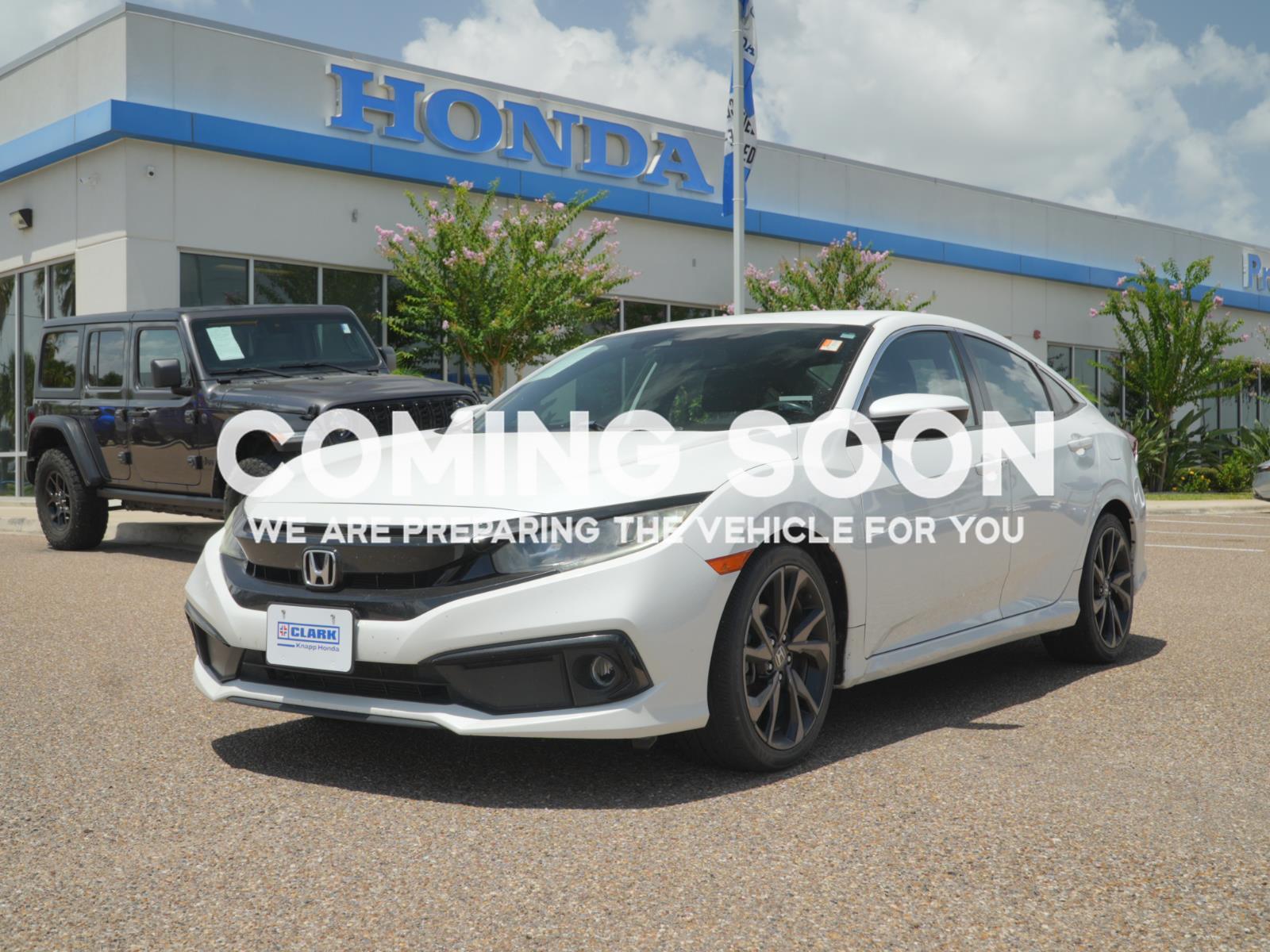 Platinum White Pearl 2020 Honda Civic Sedan Front-Wheel Drive 7-Speed CVT